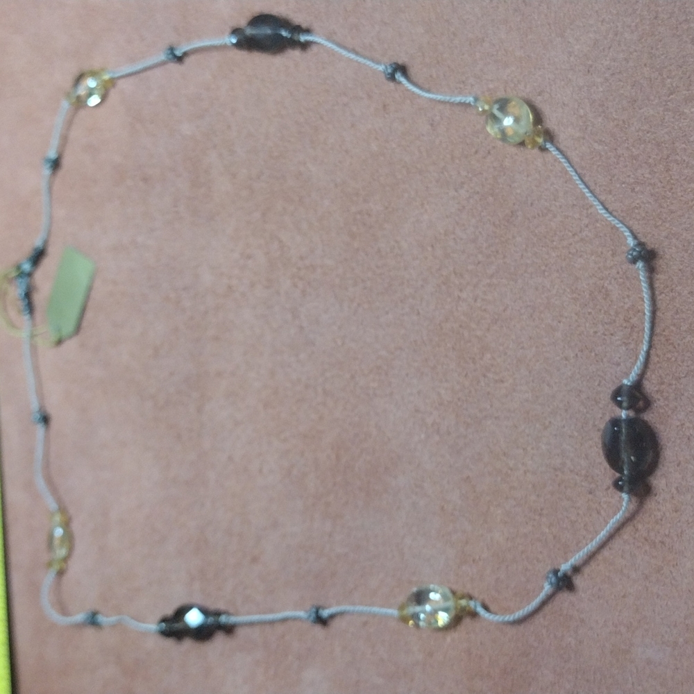 21-1/2" Smokey Quartz & Citrine Necklace